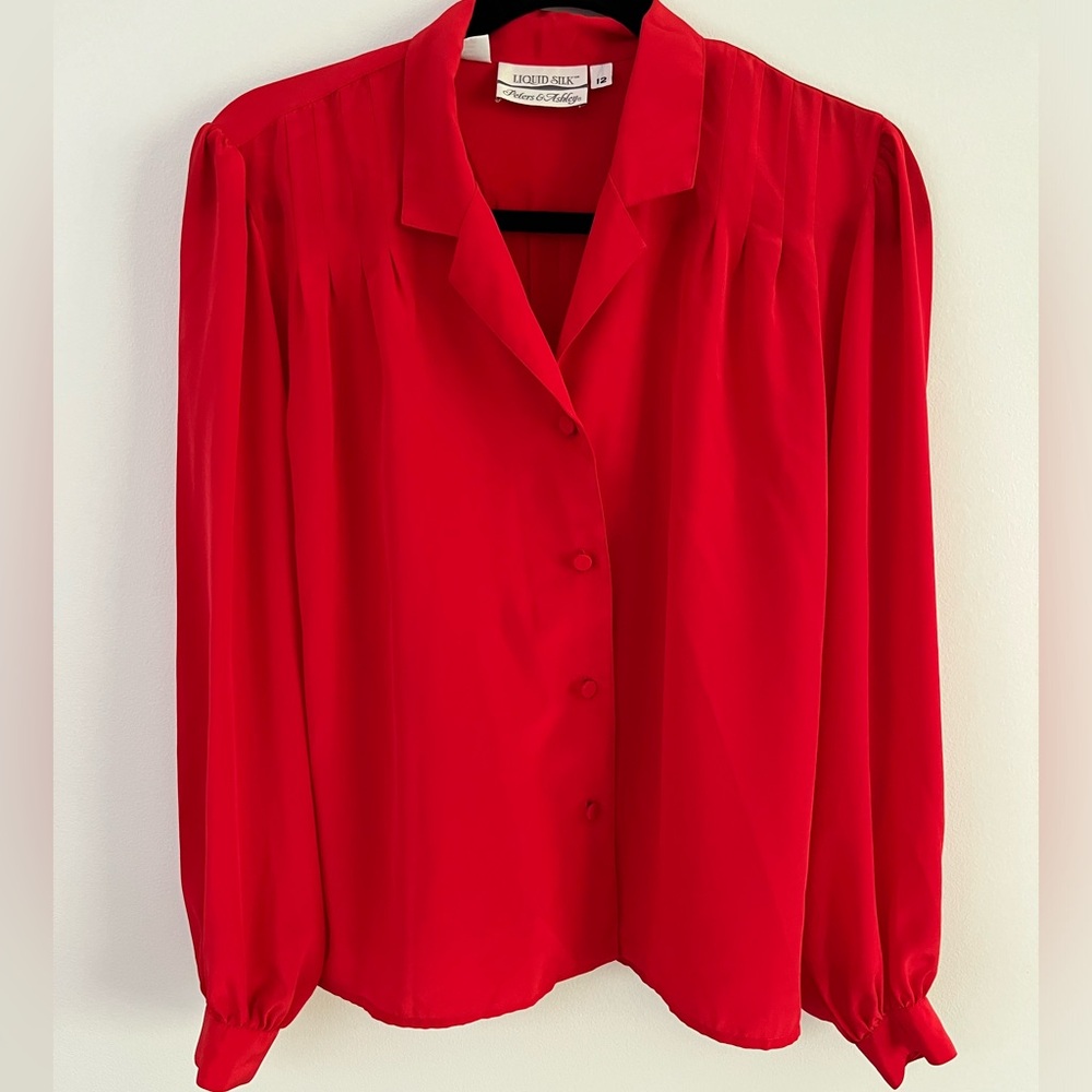 80s Liquid Silk Button Down Shirt